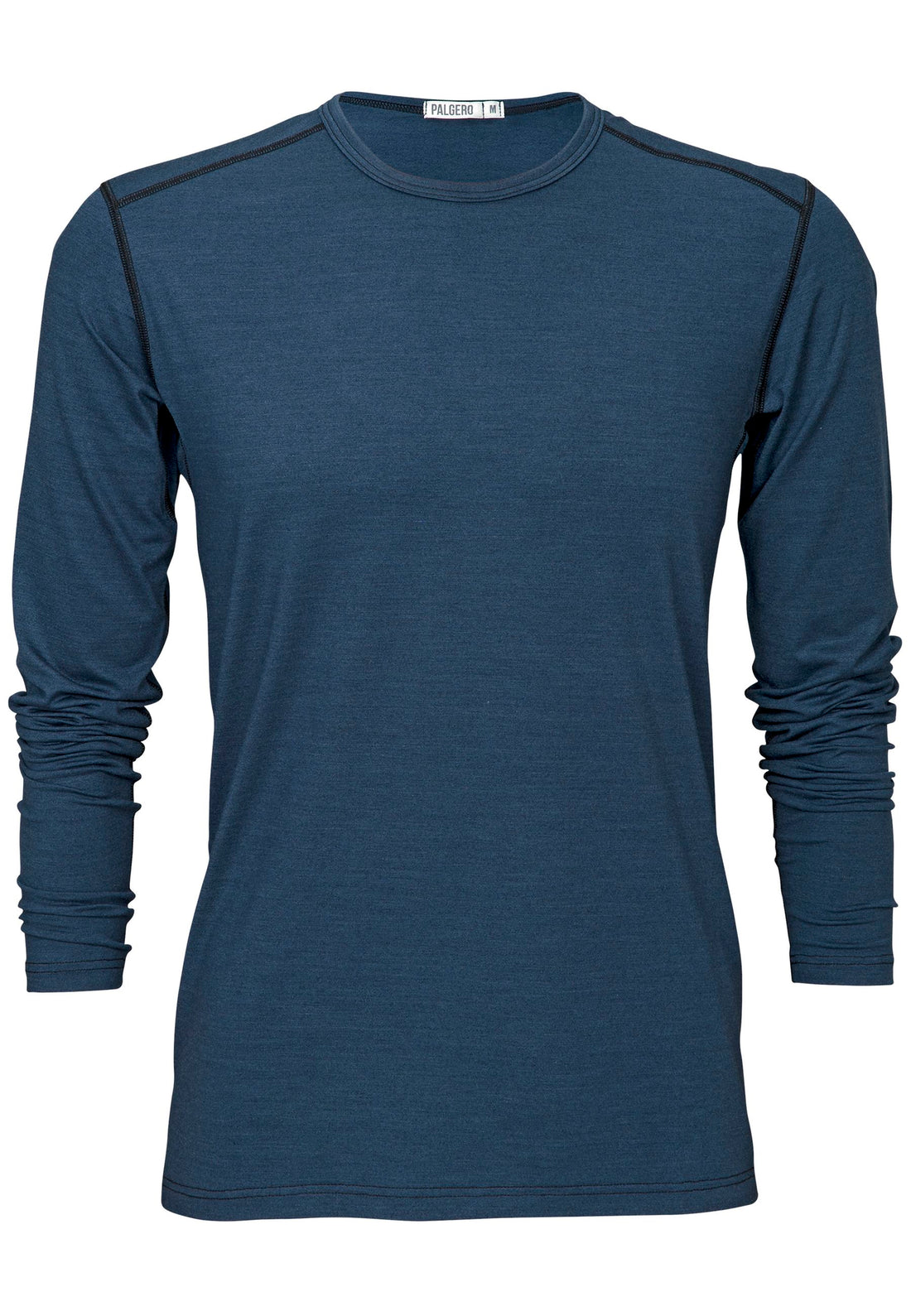 Ari Merino Longsleeve Herren - blau meliert