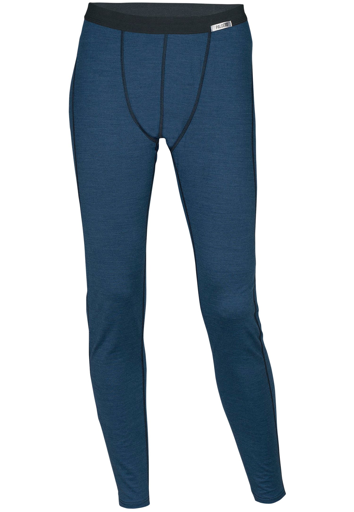 Jon Merino Unterhose lang Herren - blau meliert