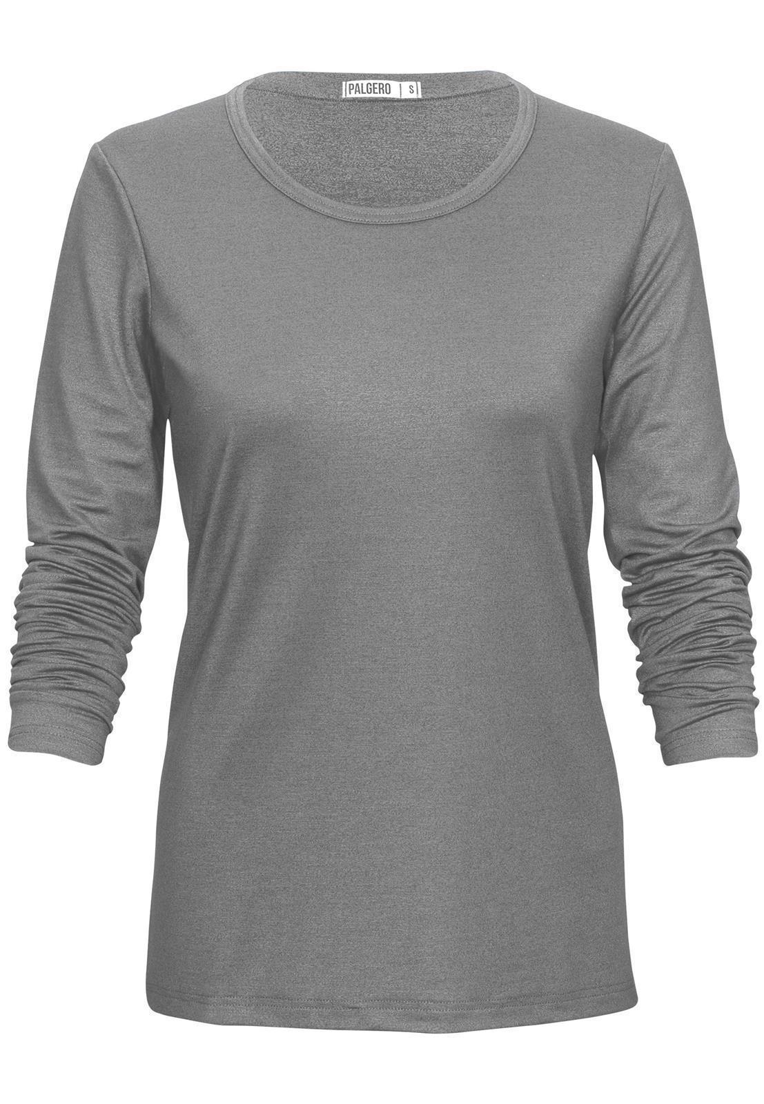 Birta Merino Longsleeve 3/4-lang Damen - hellgrau meliert