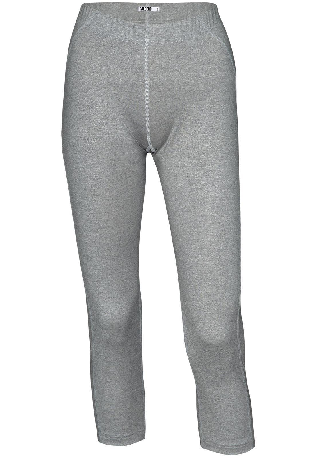 Jonna Merino Untershose 3/4 Damen - hellgrau meliert