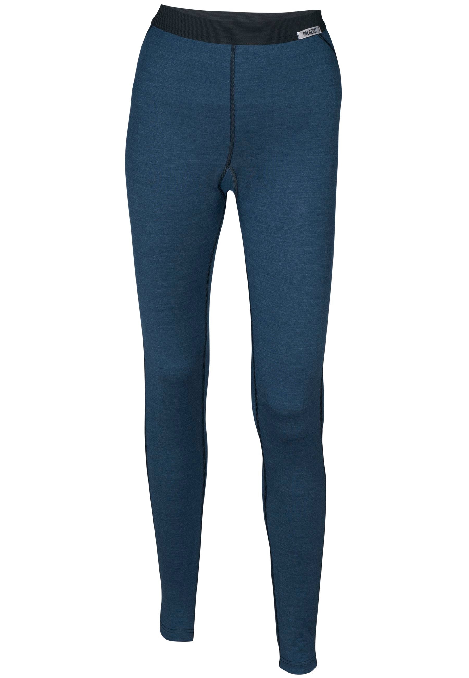 Jonna Merino Unterhose lang Damen - blau meliert